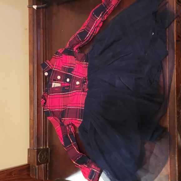 Oshkosh Plaid Tulle Dress - 2T - Picture 1 of 3